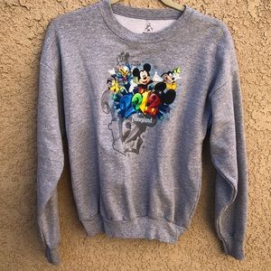 Disney grey crewneck sweater